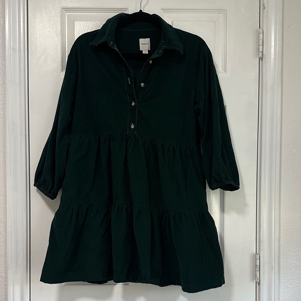 Maeve Dark Green Midi Dress